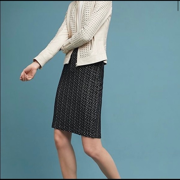 Maeve ❤️ Anthropologie ❤️ Geotile Intarsia Pencil Skirt - Picture 4 of 11